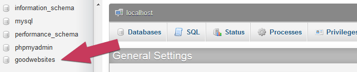 WordPress database select