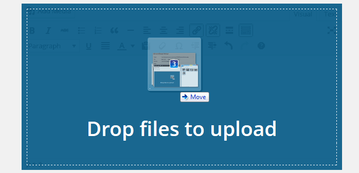 drag and drop image upload WordPress 3.9