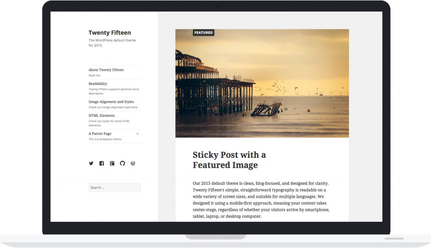 WordPress Twenty Fifteen theme