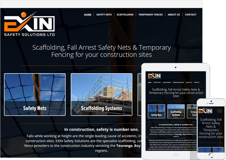 WordPress website for Exin Safety Solutions