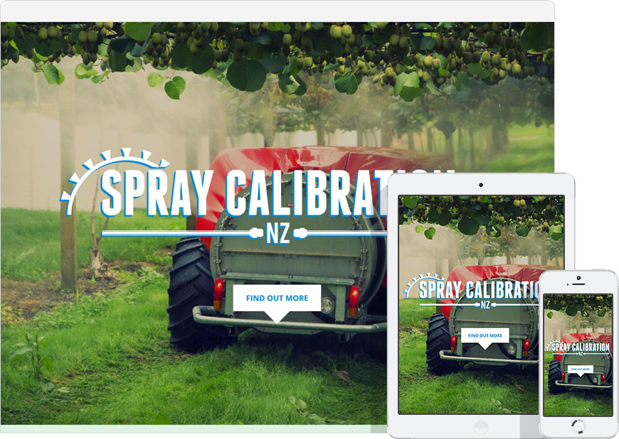 One Page website for Spray Calibration NZ