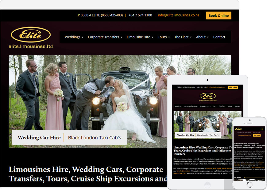 WordPress website for Elite Limousines