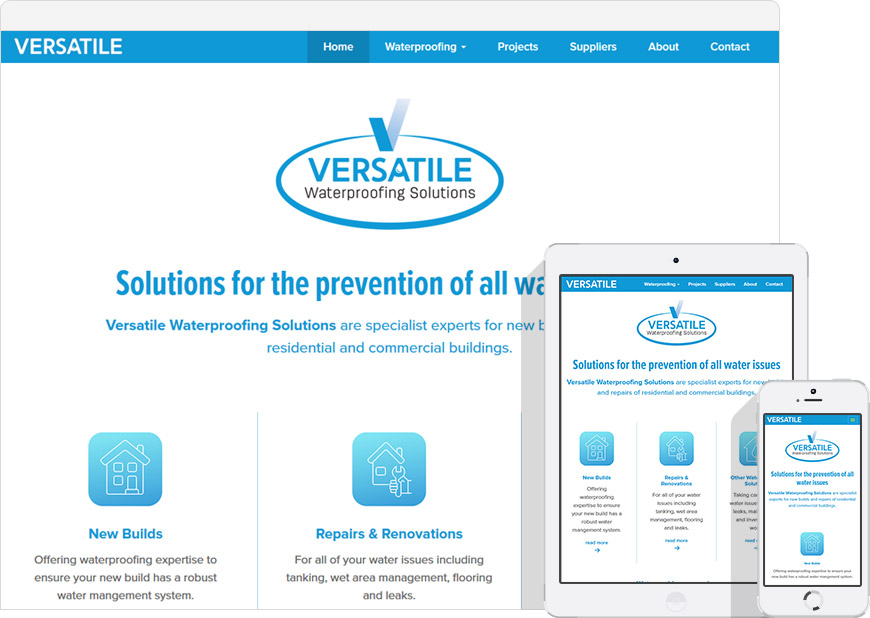 WordPress website for versatile waterproofing solutions