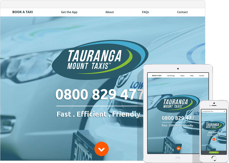 screen shot tauranga taxis websites