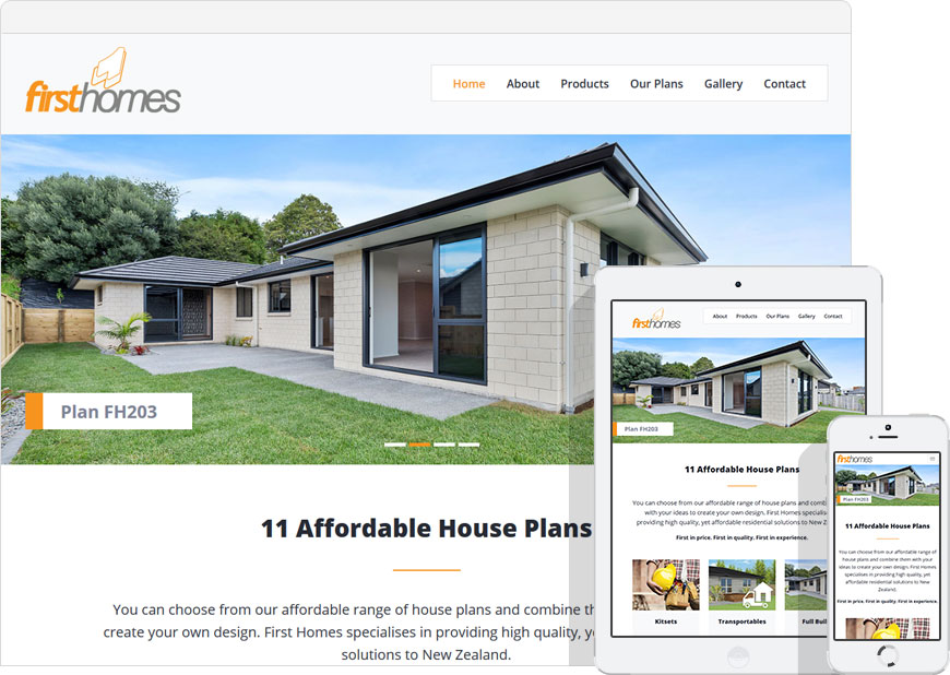 screenshot website first homes