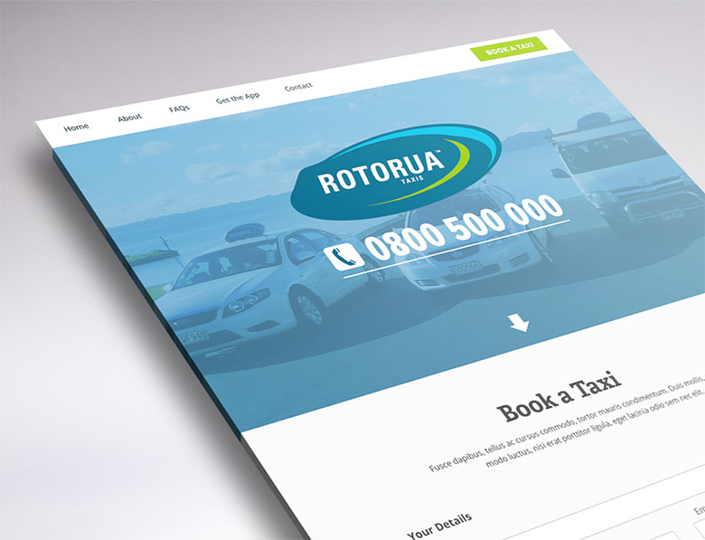 website design Rotorua taxis