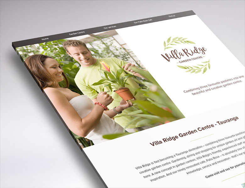 One page web design Villa Ridge