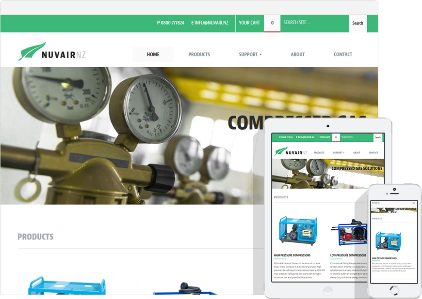 Woocommerce website for Nuvair NZ