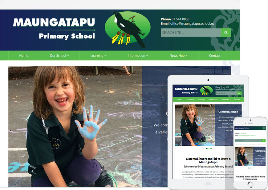 WordPress website for maungatapu school