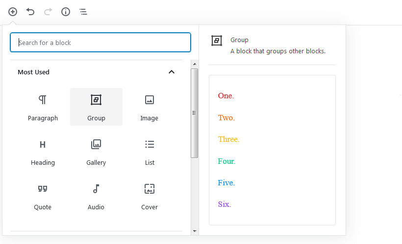 new group block