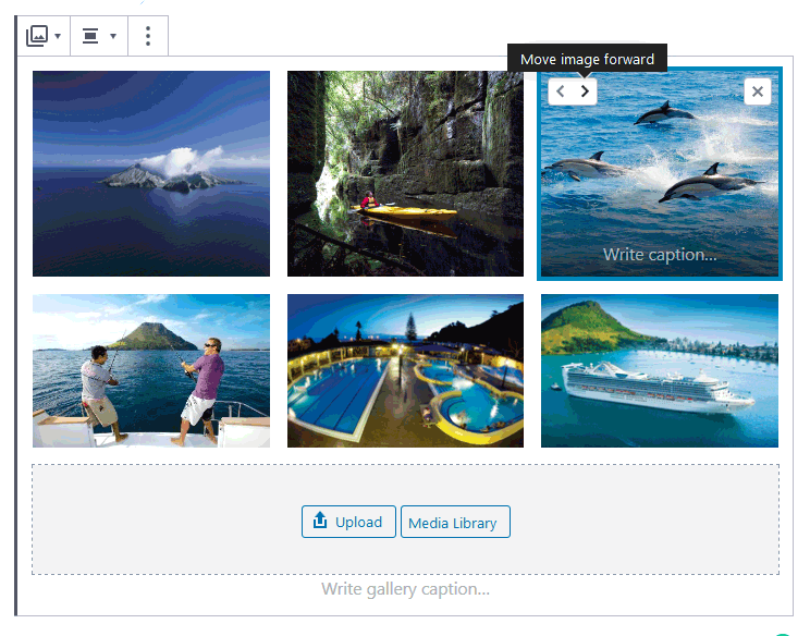 wordpress 5.3 image gallery reorder