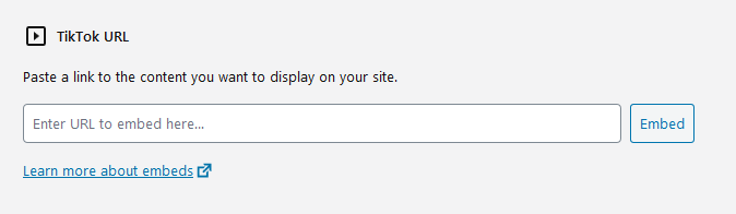 Embed TikTok Videos in WordPress 5.4