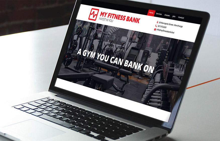 One page website My Fitness Bank