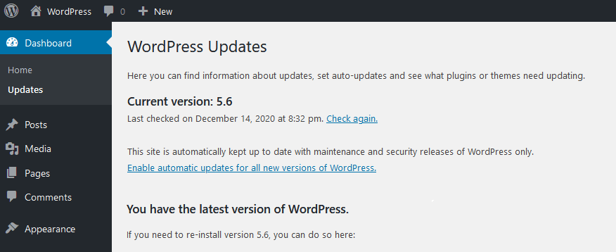 Auto-Updates For WordPress Core