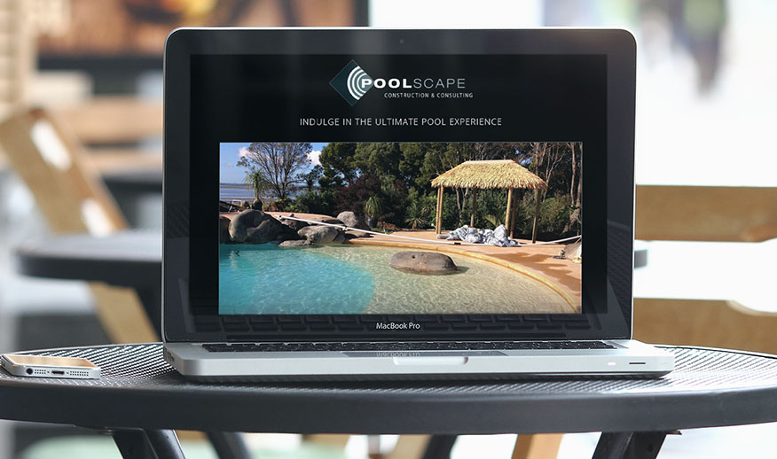 screenshot of the website of Poolscape
