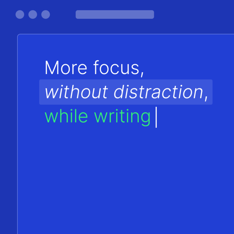 New distraction-free mode