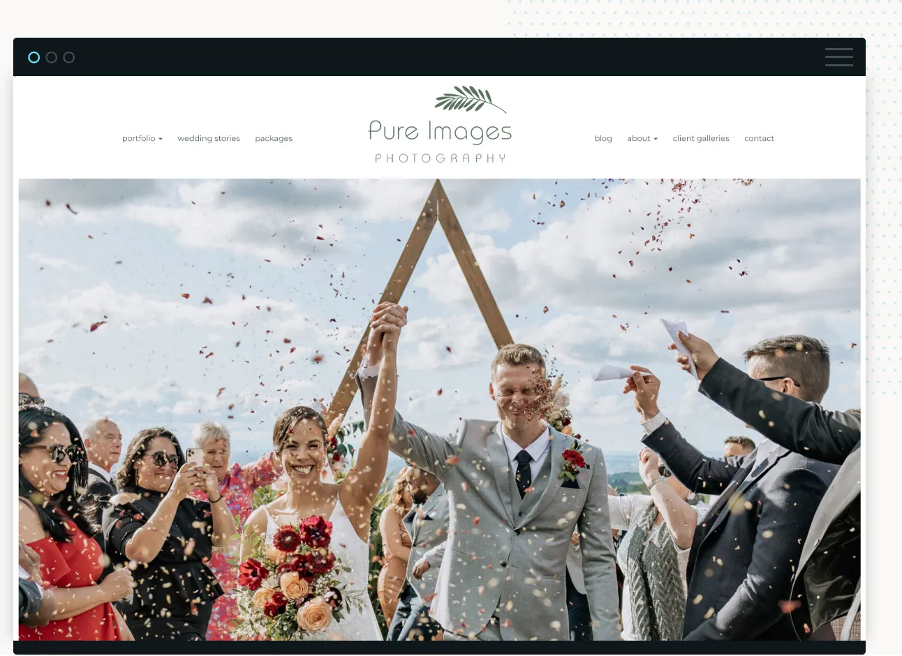 screenshot of the website Pure Images designed by Good Websites Tauranga