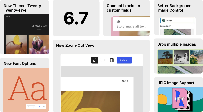 WordPress 6.7 new features