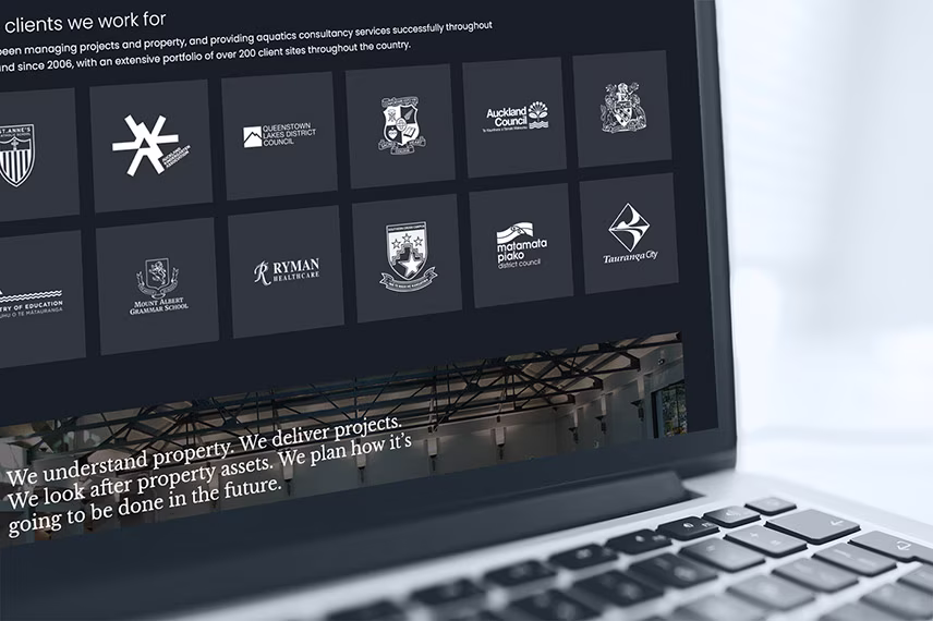 client logo section on a website manageable in the wordpress backend