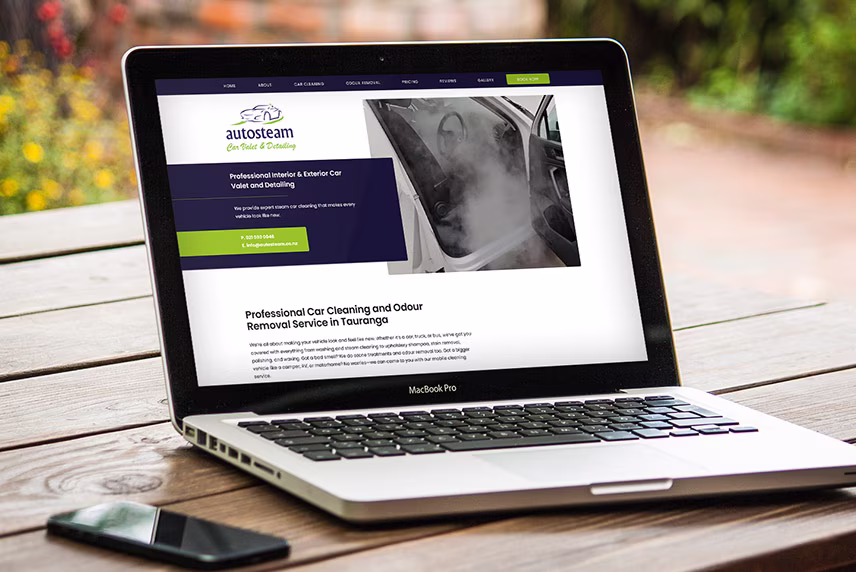 one page website for autosteam
