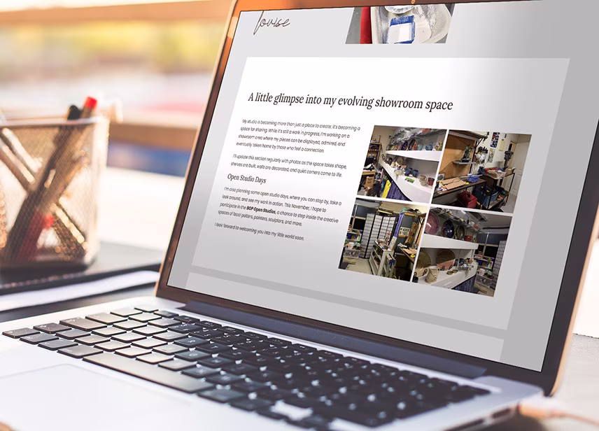 website updates for Macs Pottery