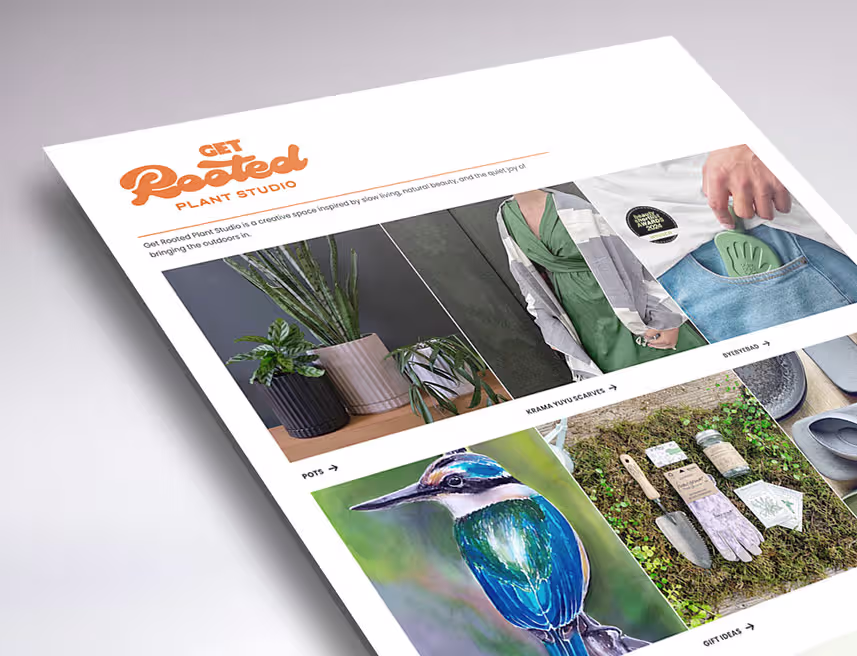 get rooted design mockup