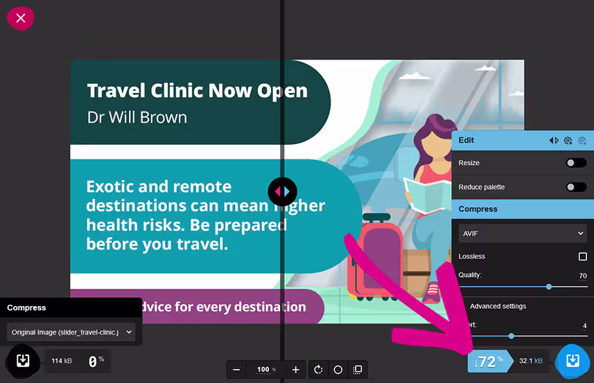 optimise website images-with squoosh