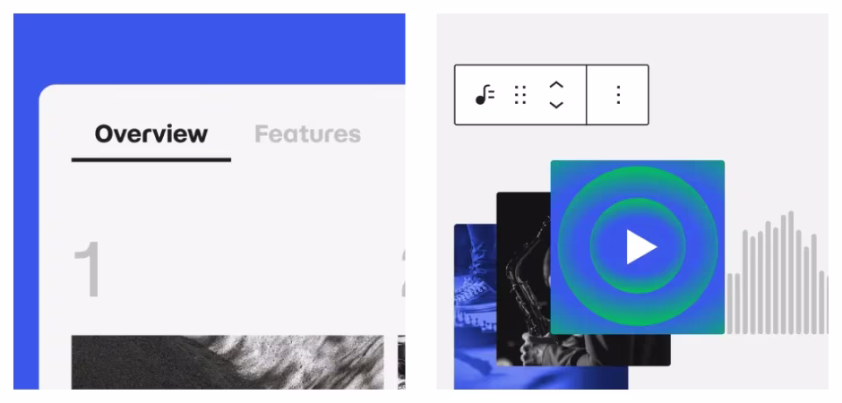 new tabs and playlist block